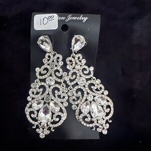 Silver Victorian Chandelier Earrings
